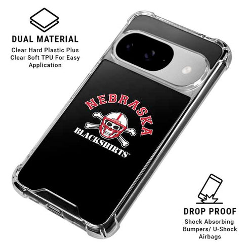 University of Nebraska Blackshirts Google Pixel 10 Clear Case